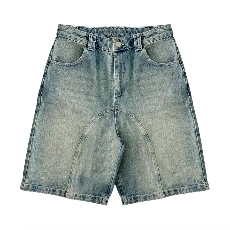 Casual Loose Jean Shorts Men Denim ...