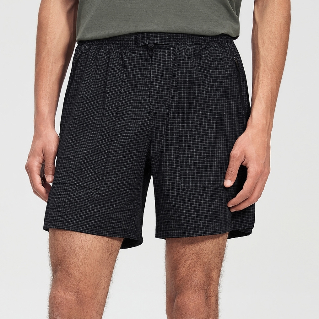 Men Grid Ripstop Shorts Quick Dry ...