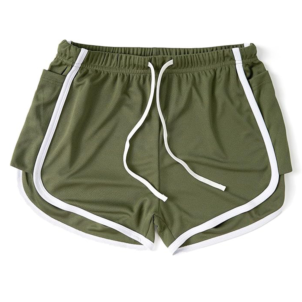 Polyester Sports Fitness Shorts Men Running ...