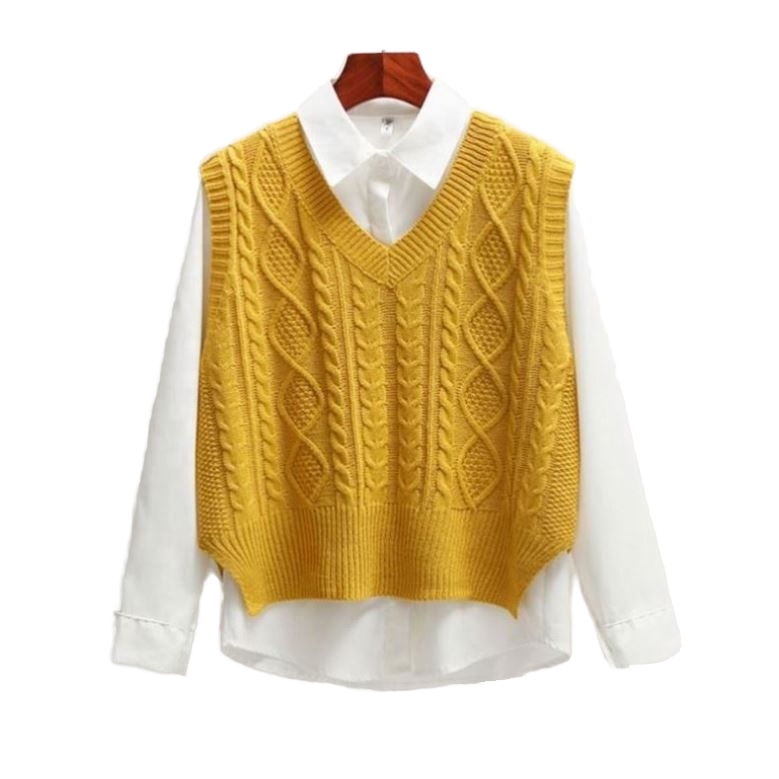 Fashion Ladies Sleeveless Sweater Vest Top For Lay...