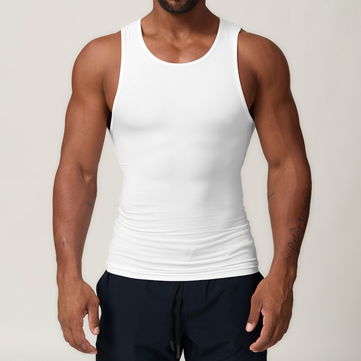 Men's Athletic Tank Top Slim Fit Compression Vest Tank Top