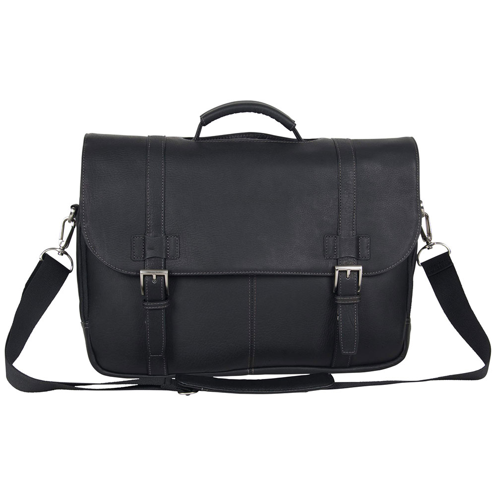 Genuine Leather Detachable Shoulder Strap Laptop Bag