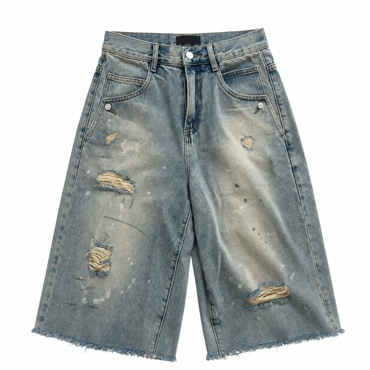 Distressed Denim Vintage Breathable Straight Jeans...