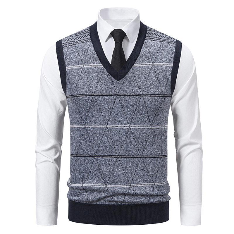 Men's Elegant Slim Fit Casual V-Neck ...