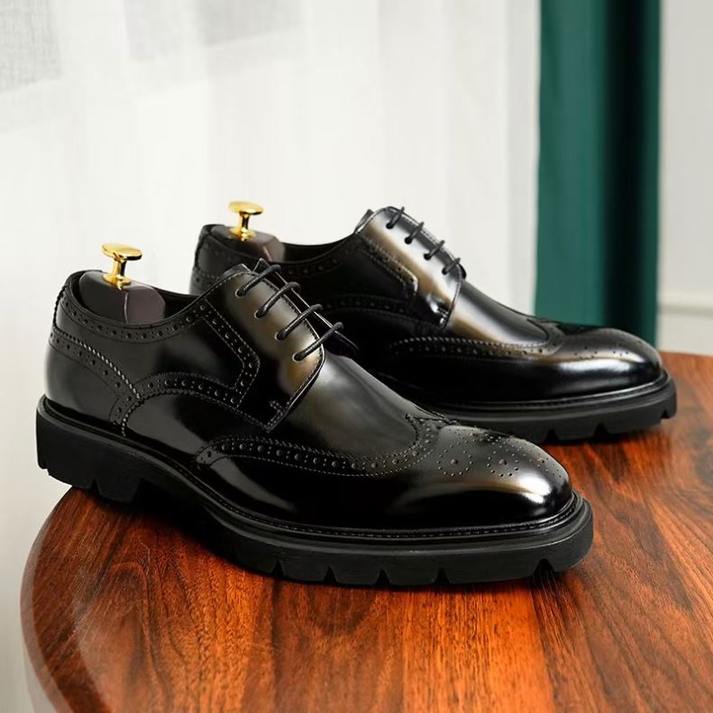 Business Casual Men's Leather Shoes Wear-Resistant Breathable Dress Shoes