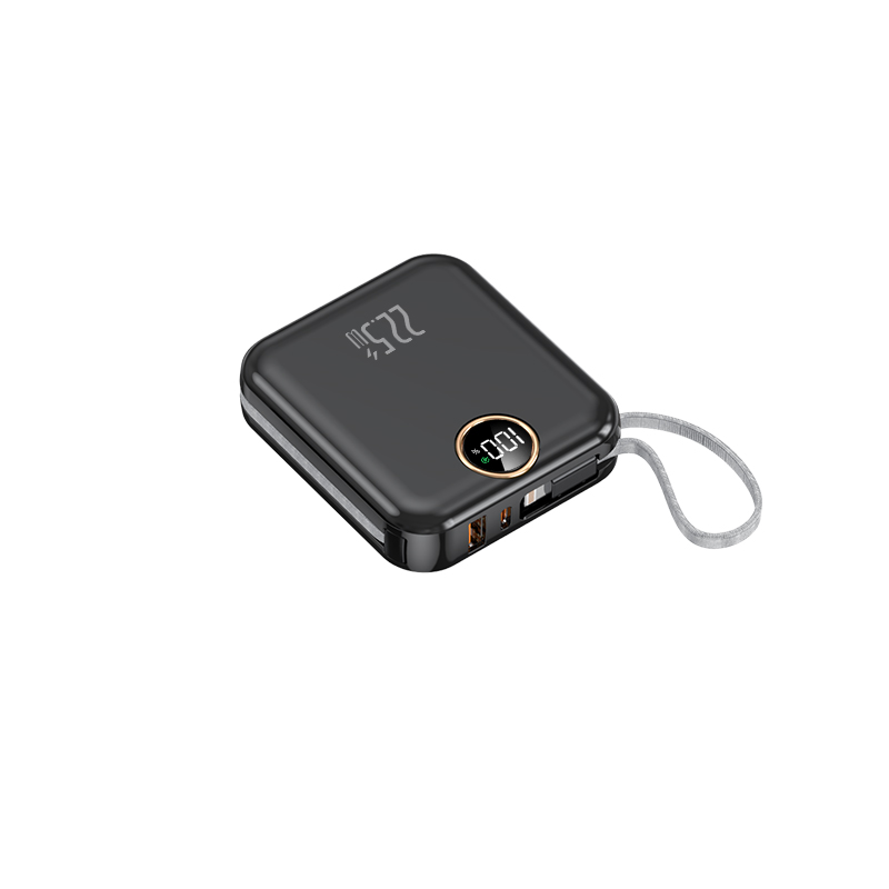 Super-Fast Charging Mini Mobile Power Bank With Ca...