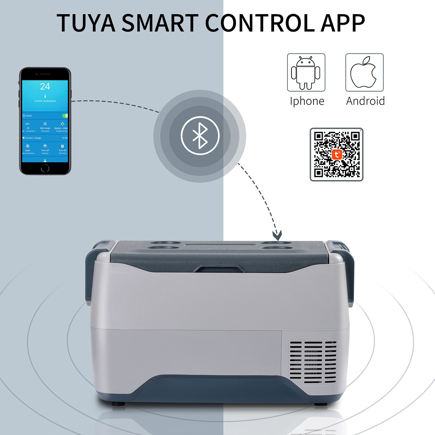 Compact Car Refrigerator Car Dual Use 30L Portable Car Small Cooling