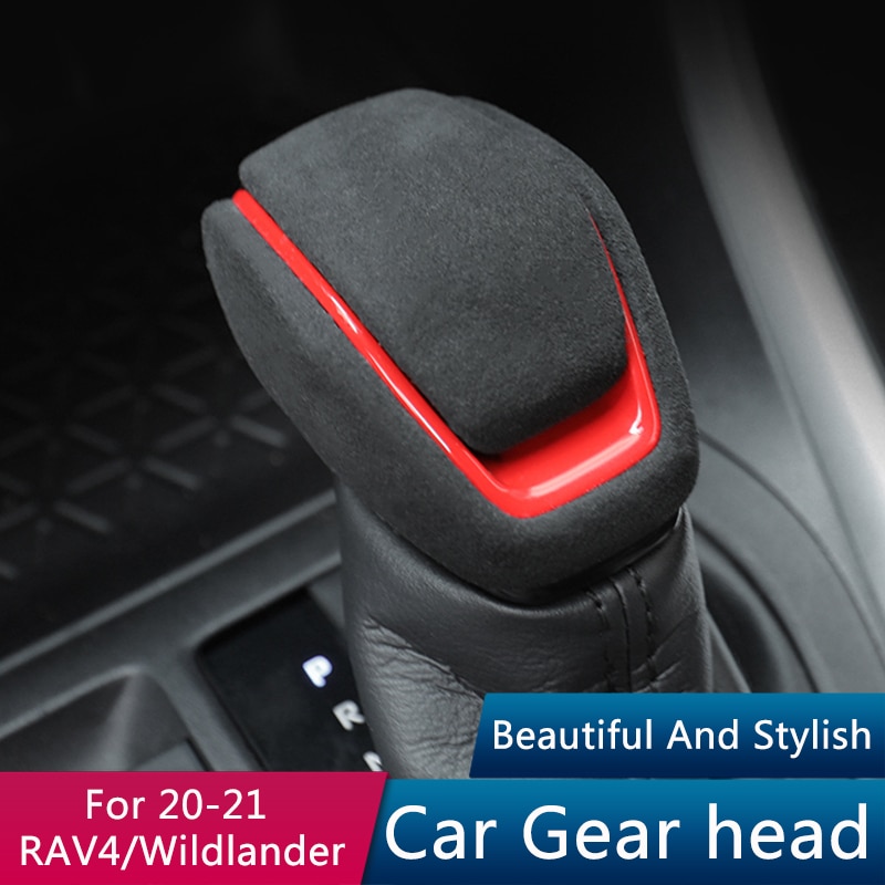 Car Gear Shift Knob Stick Lever Head Suede Real Carbon Fiber Leather ...