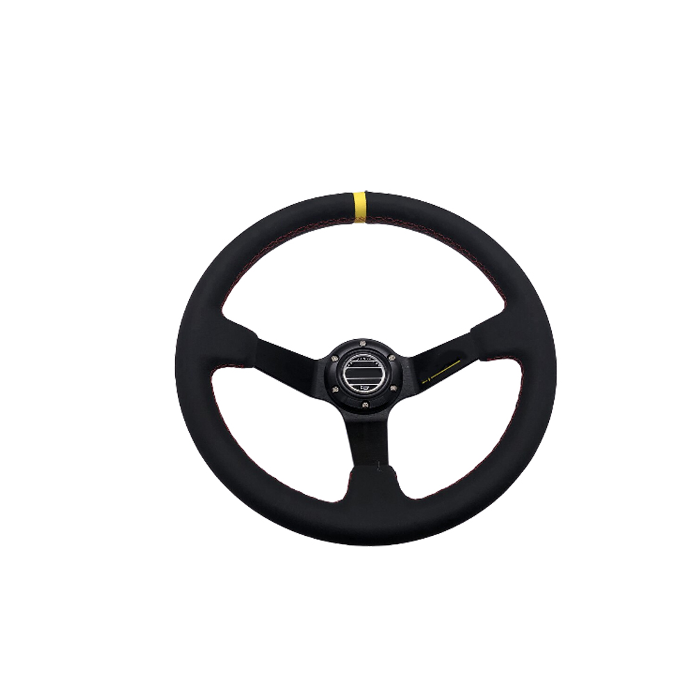 Universal JDM 14inch 350mm Real Leather Steering W...