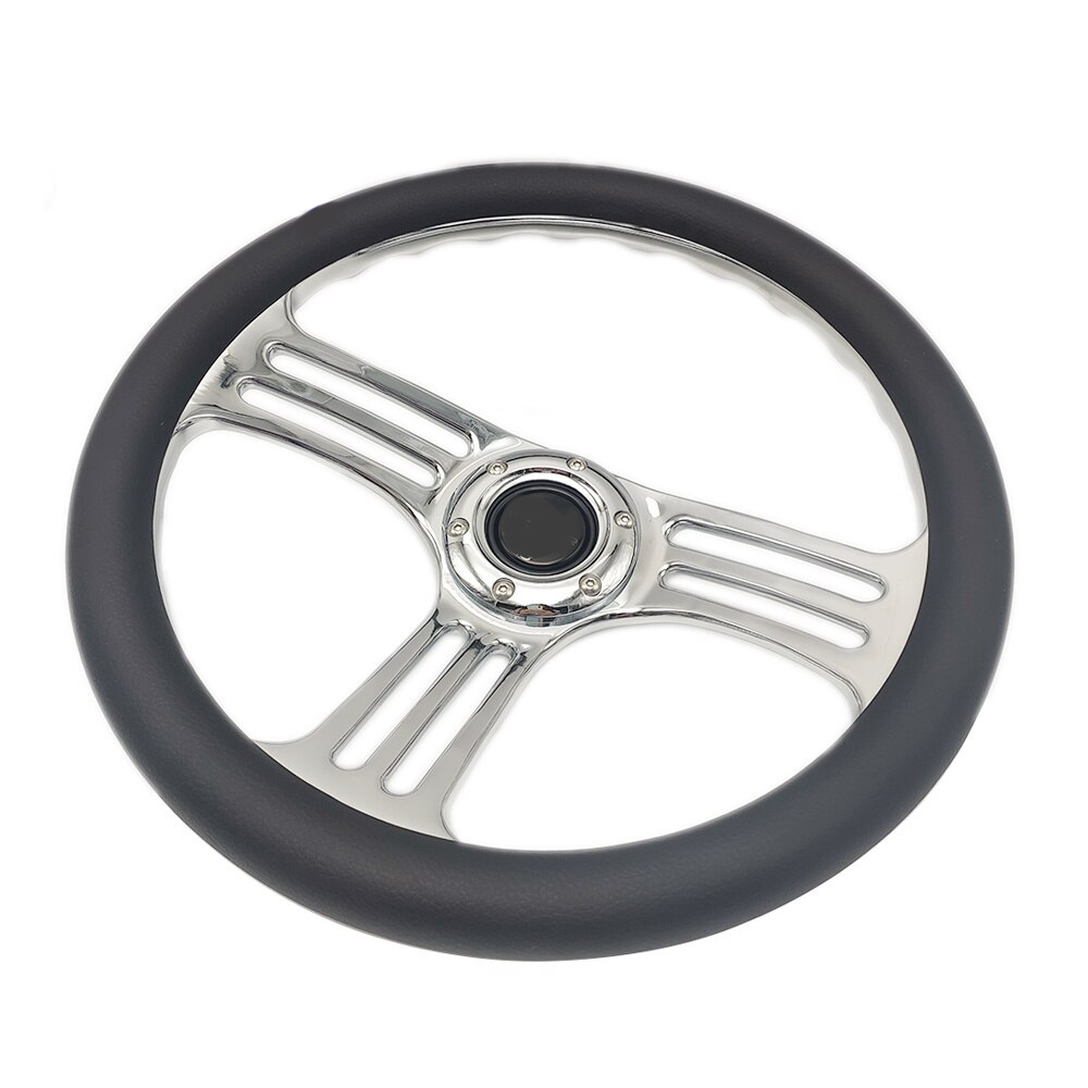 Leather + Aluminum Alloy Steering Wheel 14 Inches ...