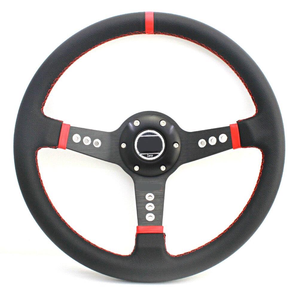 Sparco Universal dermis Leather Racing Steering Wheel JDM 345mm 14Inch Medium concave Tuning Drifting Sport Rally Steering Whee