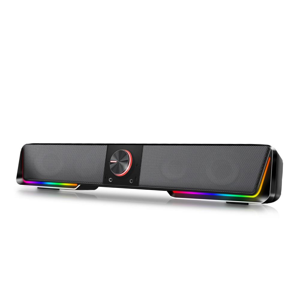 Support Bluetooth Wireless Aux 3.5 Surround RGB Speakers Column Sound Bar For Computer PC Loudspeakers