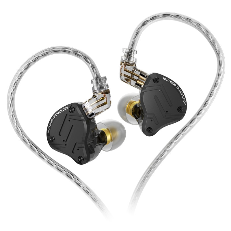 Metal Headset Hybrid drivers HIFI Bass Earbuds In-Ear Monitor Noise Cancelling Earphones