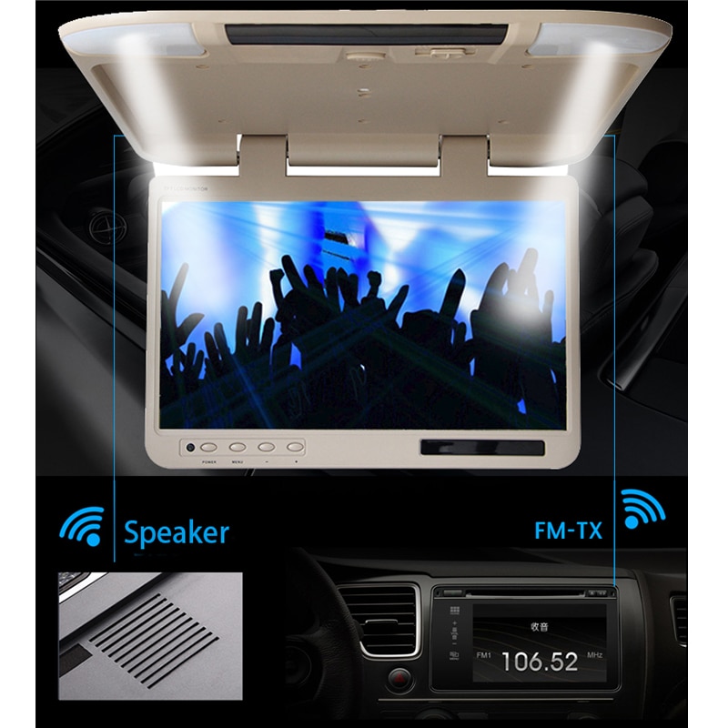 22 Inch Motorhome Car Monitor 1080P HD LCD Screen Car Video Players