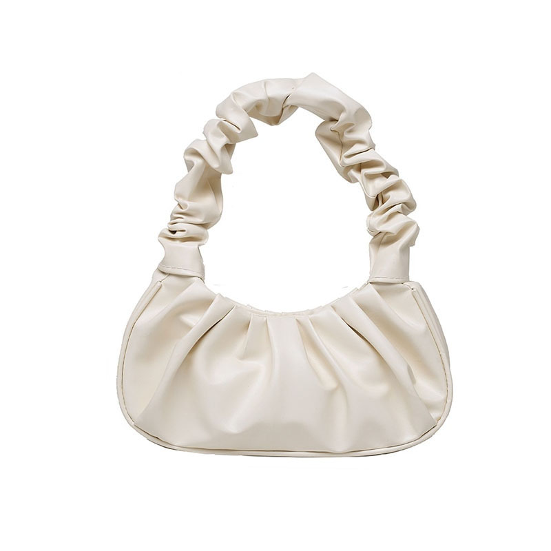 Cloud Pleated Handlebags for Women PU Bags Leisure Armpit Bag Shopping Shoulder Bags Dumpling Handbag Female