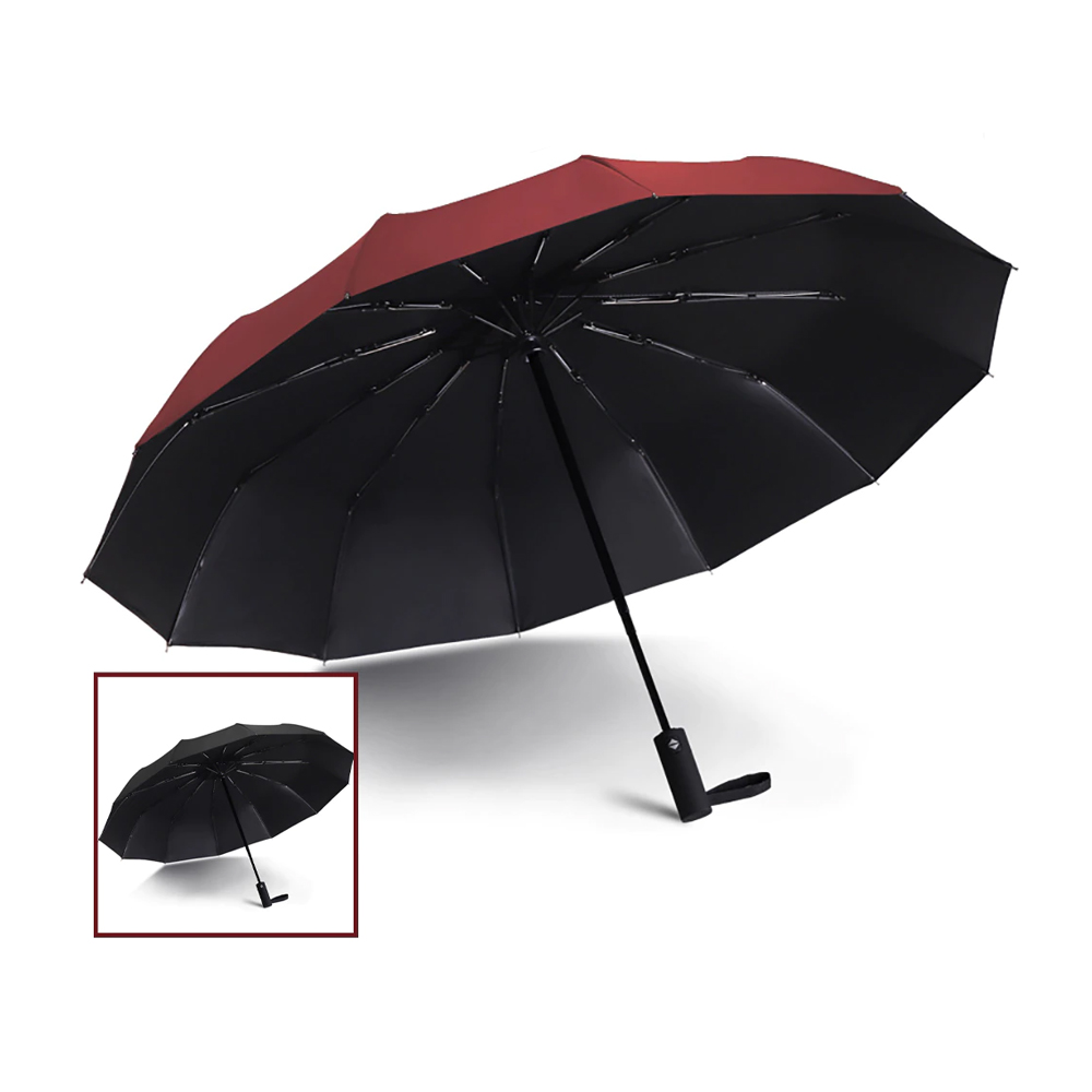 Windproof Automatic Folding Umbrella Female Male T...