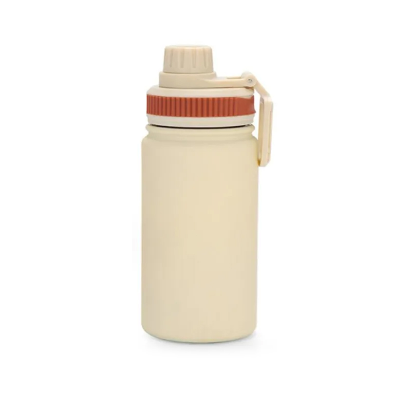 450ml Thermos Bottle with Straw Stainless Steel Mini Sports Thermal Water Bottle for Girls Coated Double Wall Vacuum Flask