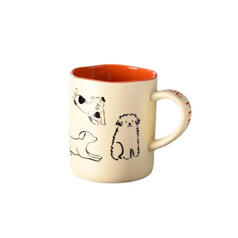 420ml Ceramic Cat & Dog Couple ...