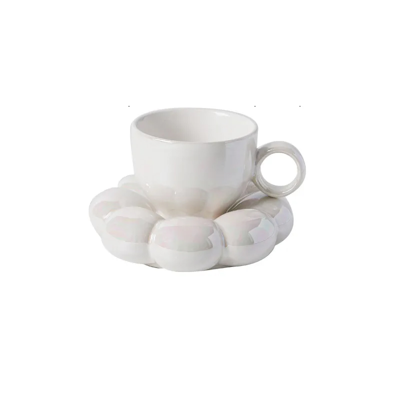 Ceramic Coffee Mugs Saucer Set Breakfast ...