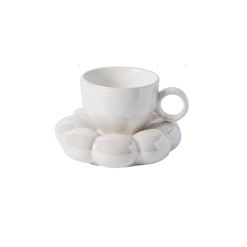 Ceramic Coffee Mugs Saucer Set Breakfast Mug Cute ...