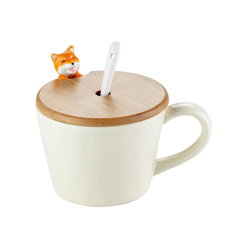 European Cartoon Tea Dog Cat Ceramic Mug Birthday Gift Porcelain Dessert Milk Cup Cute Kids Water Cup Couple Mug Home Decoration
