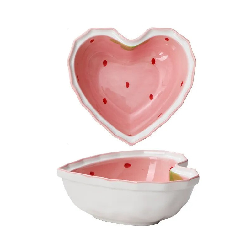 Creative Ceramic Strawberry Ramen Bowls Anti-scald ...