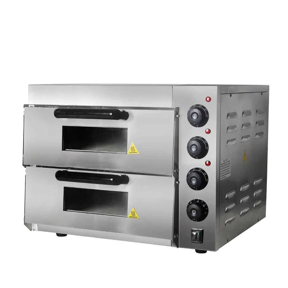 Commercial Double Layer Baking Oven Machine Electric Kitchen Stainless Steel Roasted Cake Chicken Bread Oven