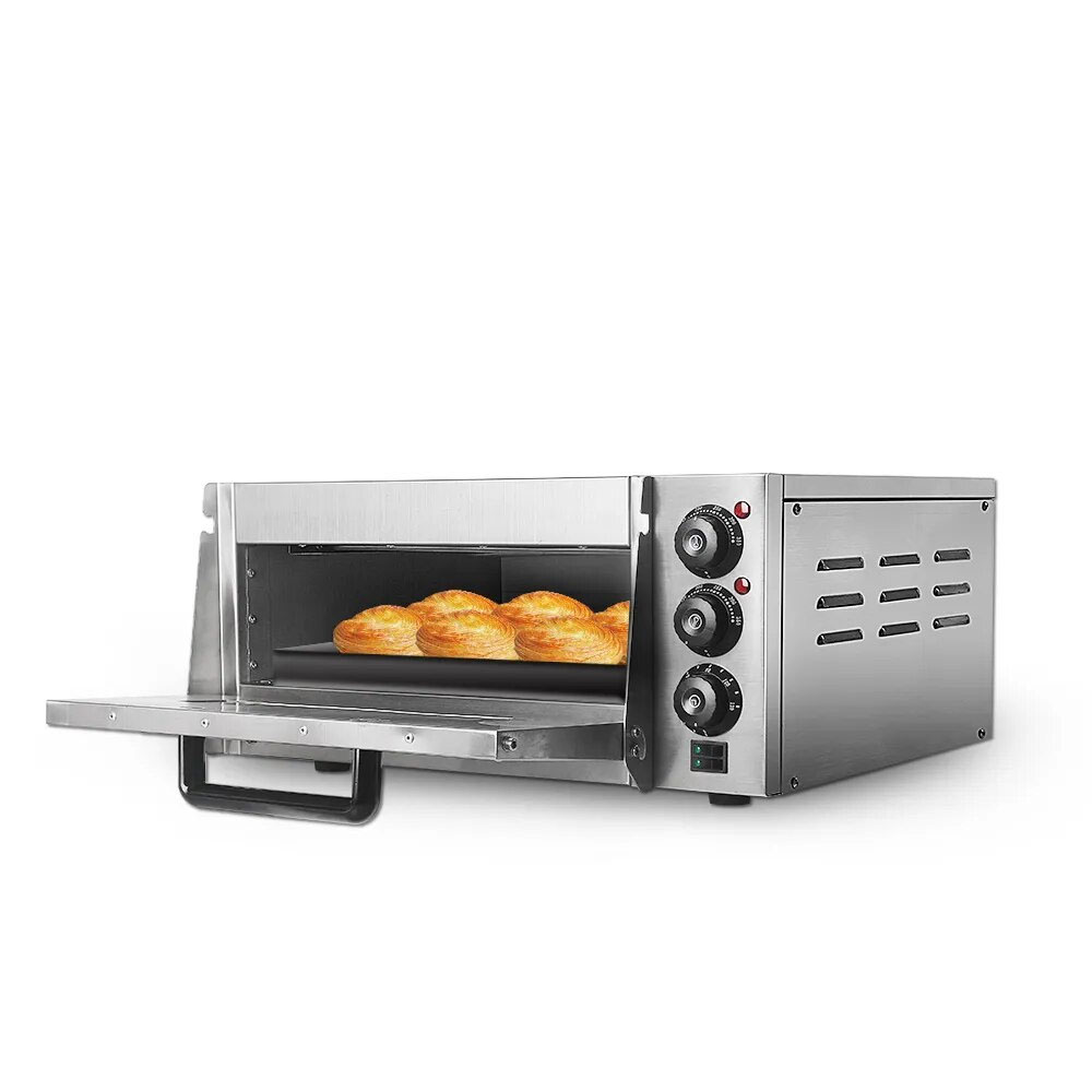 Commercial Electric Pizza Oven Single Layer Stone Toaster Grilled Meat Multifunctional 110-240V Has Multiple Functions