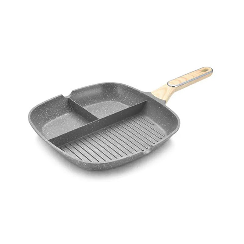 Multi-Purpose Durable Nonstick Omelet Frying Pan 3-in-1 Steak Breakfast Skillets Saucepan Cooking Pots Kitchen Cookware Utensils