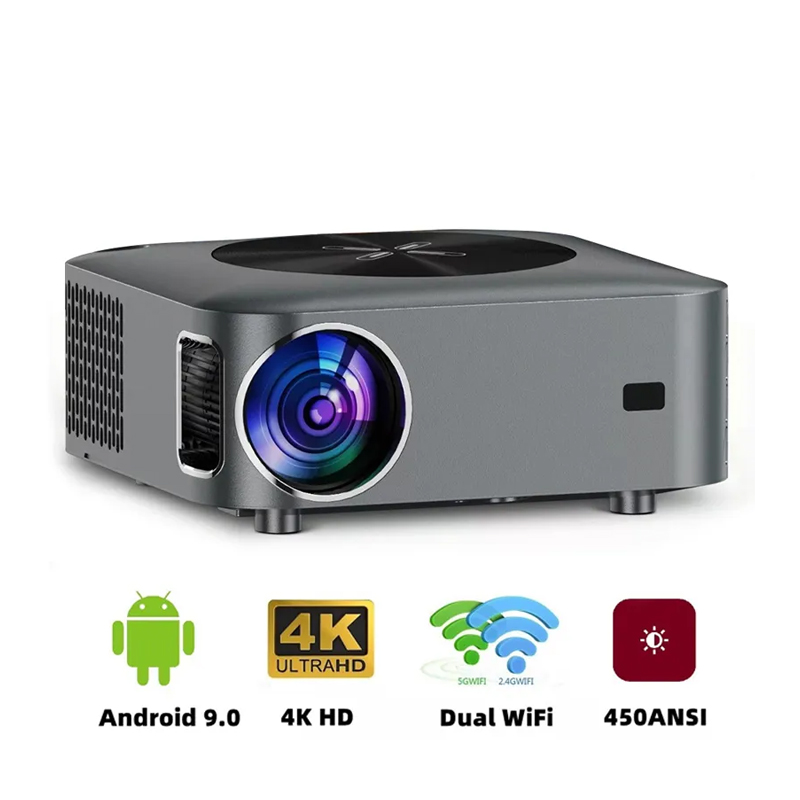 FULL Hd 1080P Projector 5G WiFi Smart Android Office Home Theater 4K Video Bluetooth 450 ANSI Outdoor Projector 4P/4D