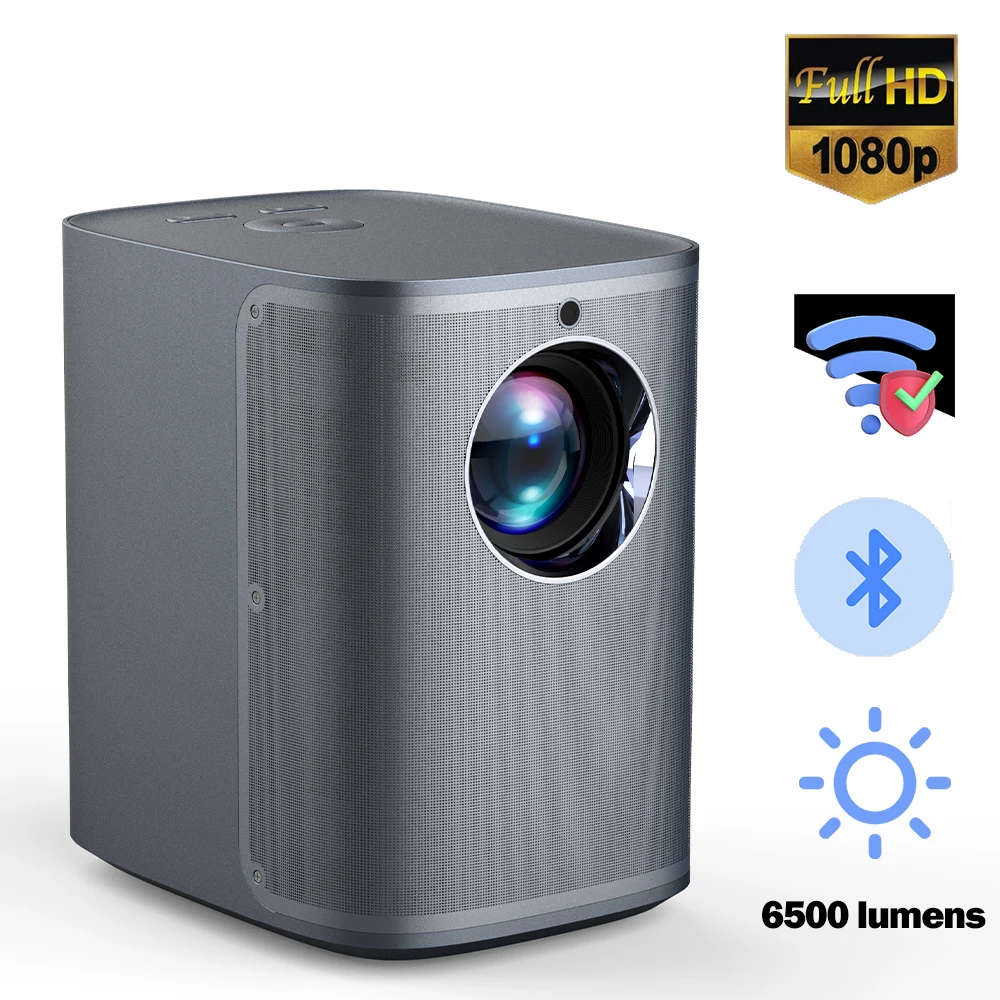 1080P LED Beam Projector 4K For Office Home Theater Android 2.4/5g WiFi Video Projectors Movie Beamer Smart TV