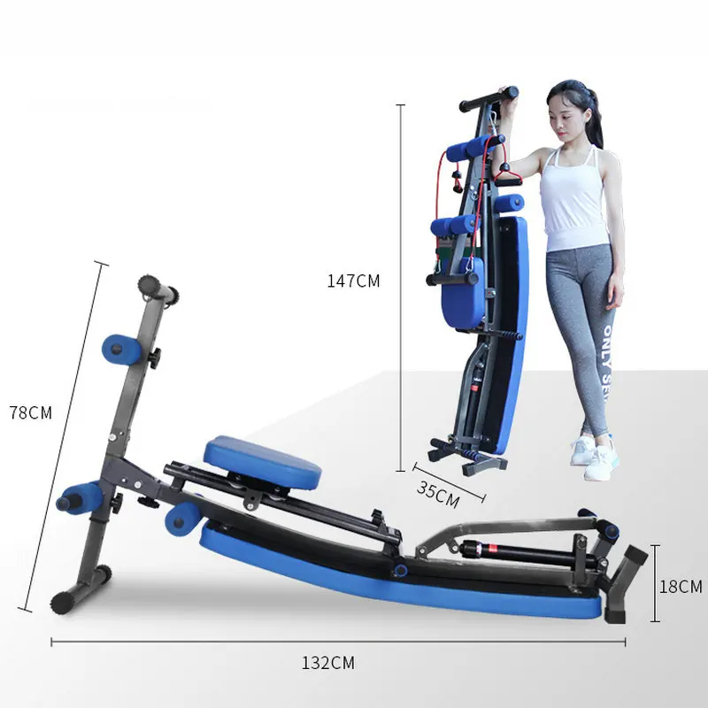 Multi-Functional Rowing Machine 12 Tension Resistance Sit-Up Bench Home Abdomen Fitness Equipment