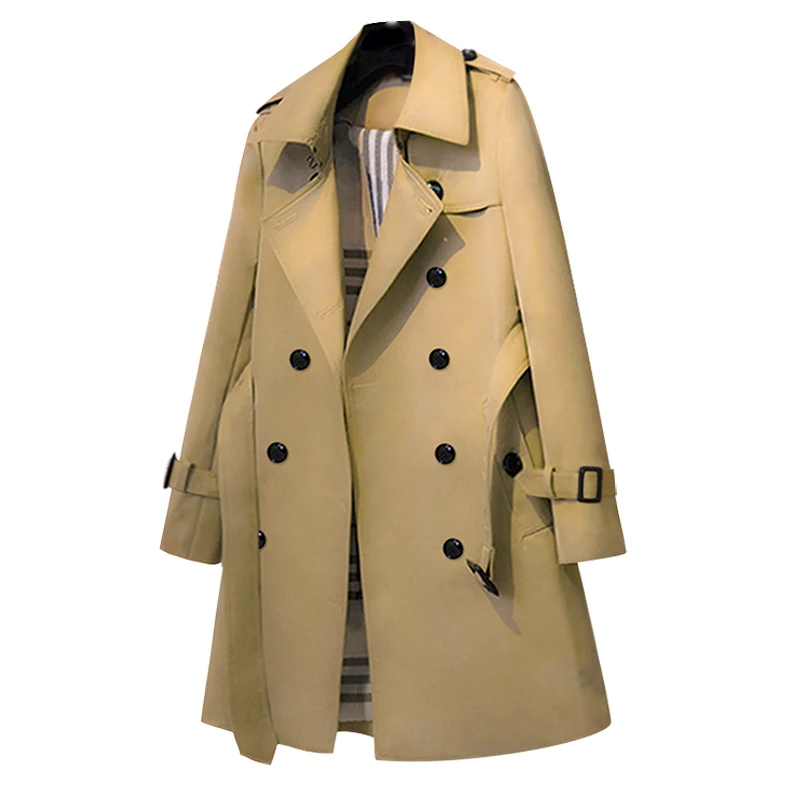 Light  Classic Trench Coat Women's Fashionable Temperament Medium Length Slim Fitting British Coat