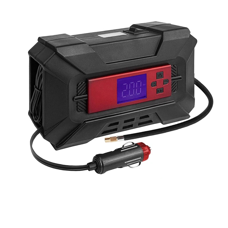 Portable Tire Inflator Air Compressor Air Pump For Car With Flashlight Digital Car Tyre Pump