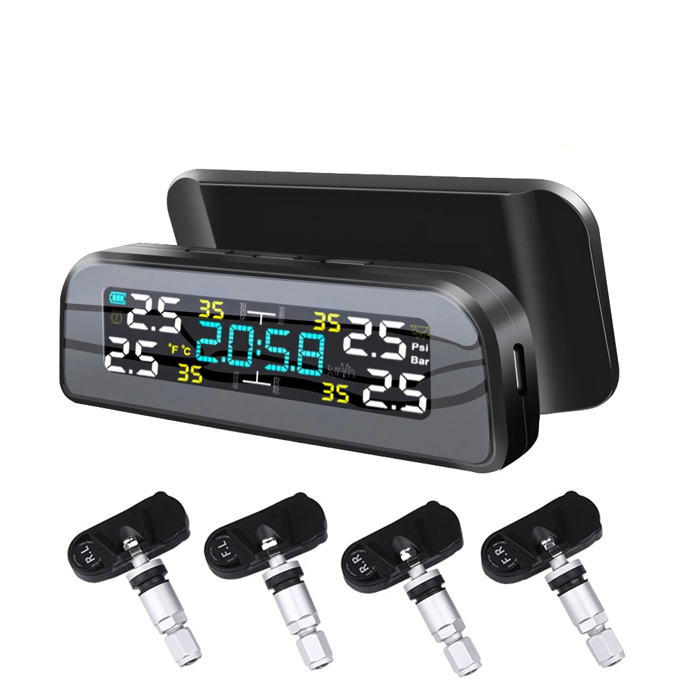 Power Car Tire Pressure Monitoring System 360 Adjustable Monitor Auto Security Alarm Tyre Pressure Sensors