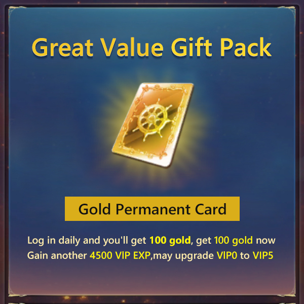The King Of Ocean Great Value Gift Park Gold Permanent Card