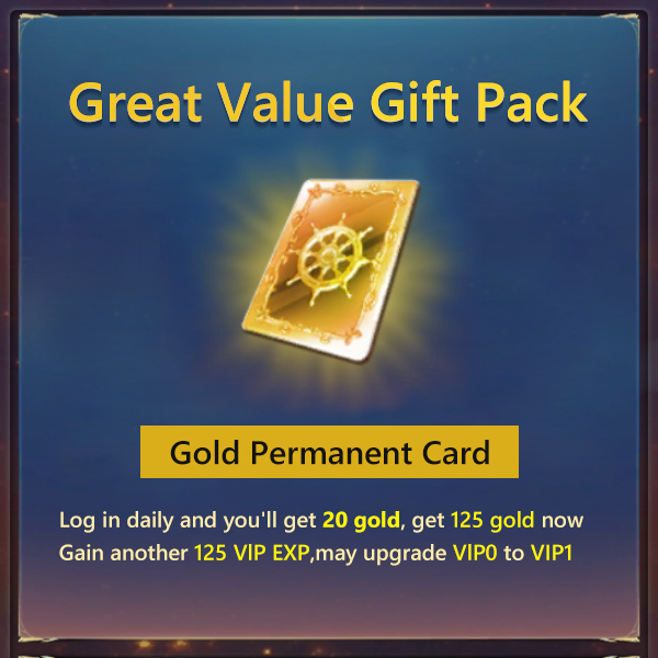 The King Of Ocean Gift Park Gold Permanent Card