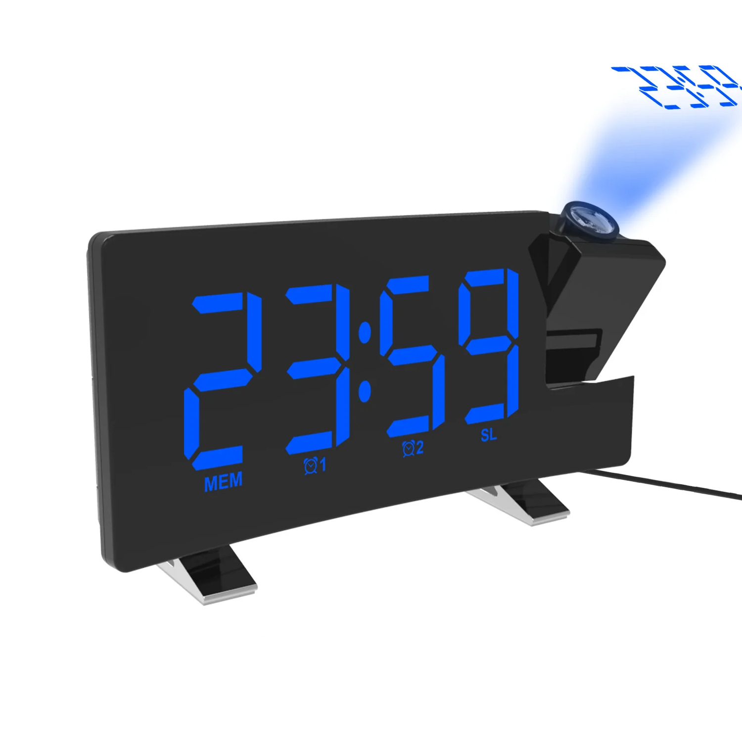 Radio Clock Digital Clock Smart Alarm Clock Electronic Desk Clock Wake Up Time Snooze With Projection