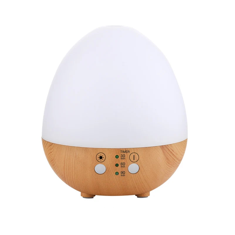 Essential Oil Diffuser Wood Grain Ultrasonic Air Humidifier USB Egg-Shape Aroma Diffusers Aromatherapy Mist Maker With LED