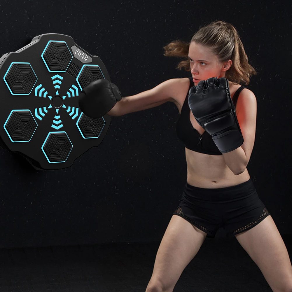 Wall-Mounted Music Boxing Machine: BT Connected Punching Gear for Home Training & Fitness