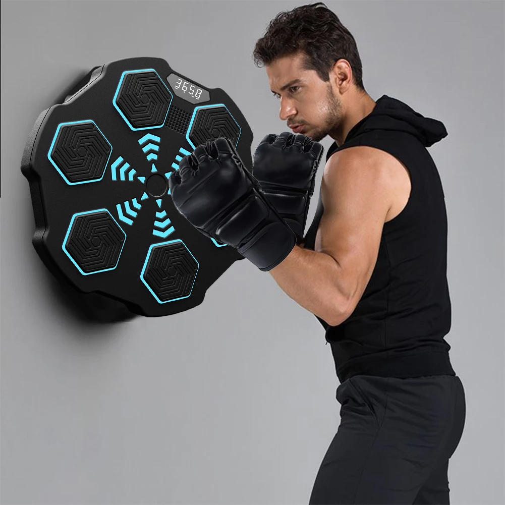 Wall-Mounted Music Boxing Machine: BT Connected Punching Gear for Home Training & Fitness