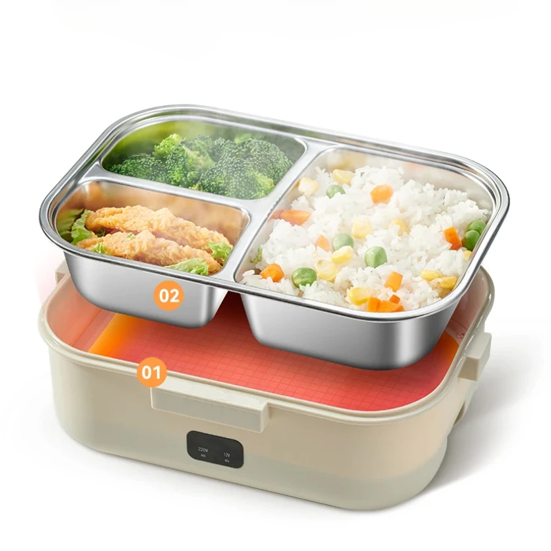 Portable Electric Lunch Box Labor Saving Water Free Self Heating And Insulated Lunch Box