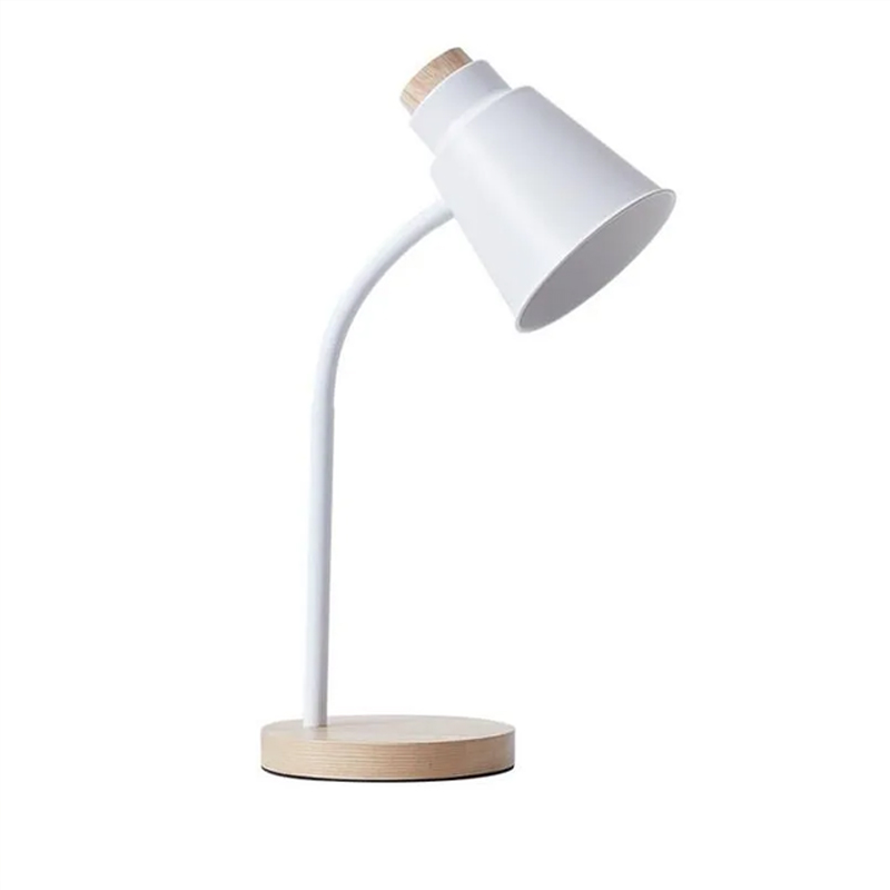 Simple Modern Solid Wood Touch Led Rechargeable Office Desk Lamp