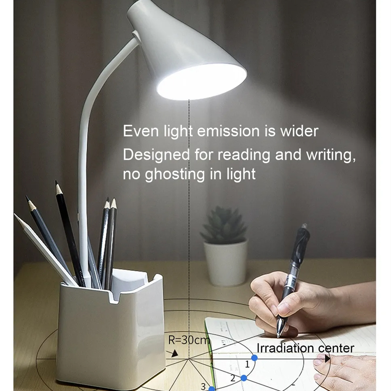 LED Touch Stepless Dimming Reading Eye Protection Learning USB Rechargeable Lighting Desk Lamp