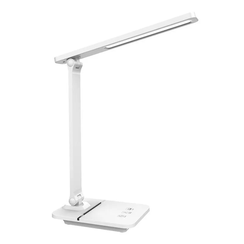 LED With USB Charging Port 3 Lighting Modes Infinitely Dimmable Folding Eye Protection Office Desk Lamp