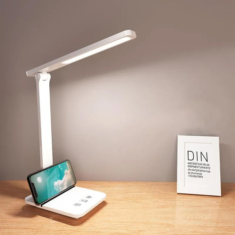 LED With USB Charging Port 3 Lighting Modes Infinitely Dimmable Folding Eye Protection Office Desk Lamp