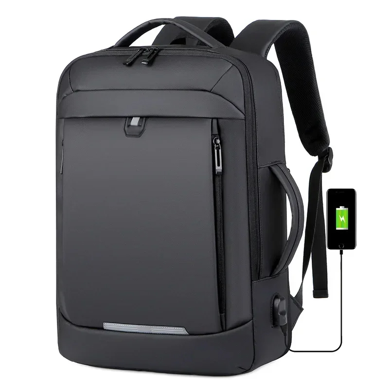 Laptop Backpack Men Expandable Waterproof Bag Blac...