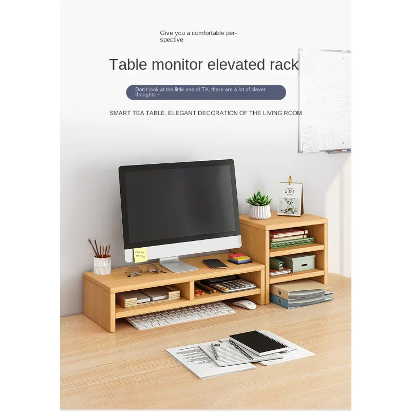 Computer Heightened Rack Monitor Tray Stand Raised Base Desktop Storage Rack Desk Shelf