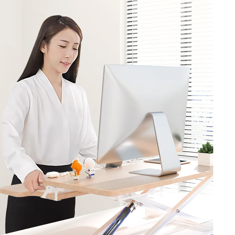 Standing Desk, Lifting Workbench, Computer Desk, Desktop Notebook, Table Top, Liftable, Heightened, Folding Stand