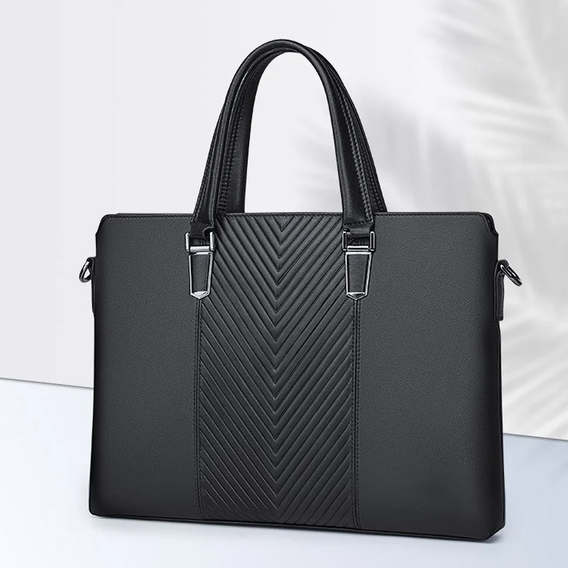 High Quality Men Briefcases Bag For 15 inch Laptop Business Travel Bags Handbags Leather Office Shoulder Bags For Man